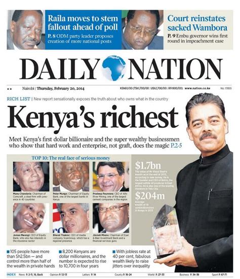 daily nation standard newspaper kenya